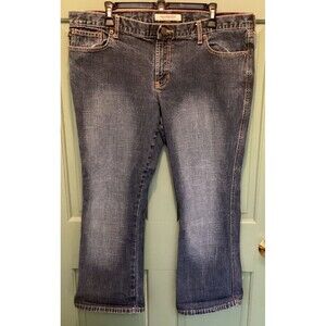 Y2K Abercrombie & Fitch Women's Dark Wash Capri Cropped Jeans
